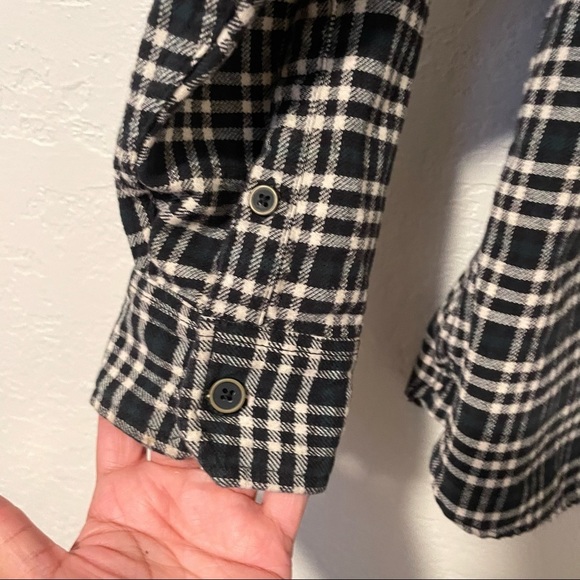 Jachs Flannel Button Shirt‎ Men’s Large Thick Heavy Long Sleeve Plaid Green​ - Picture 5 of 10